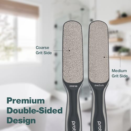 Image of Probelle Double Sided Multidirectional Nickel Foot File Callus Remover - Immediately Reduces calluses and Corns to Powder for Instant Results, Safe Tool (Dark Grey)