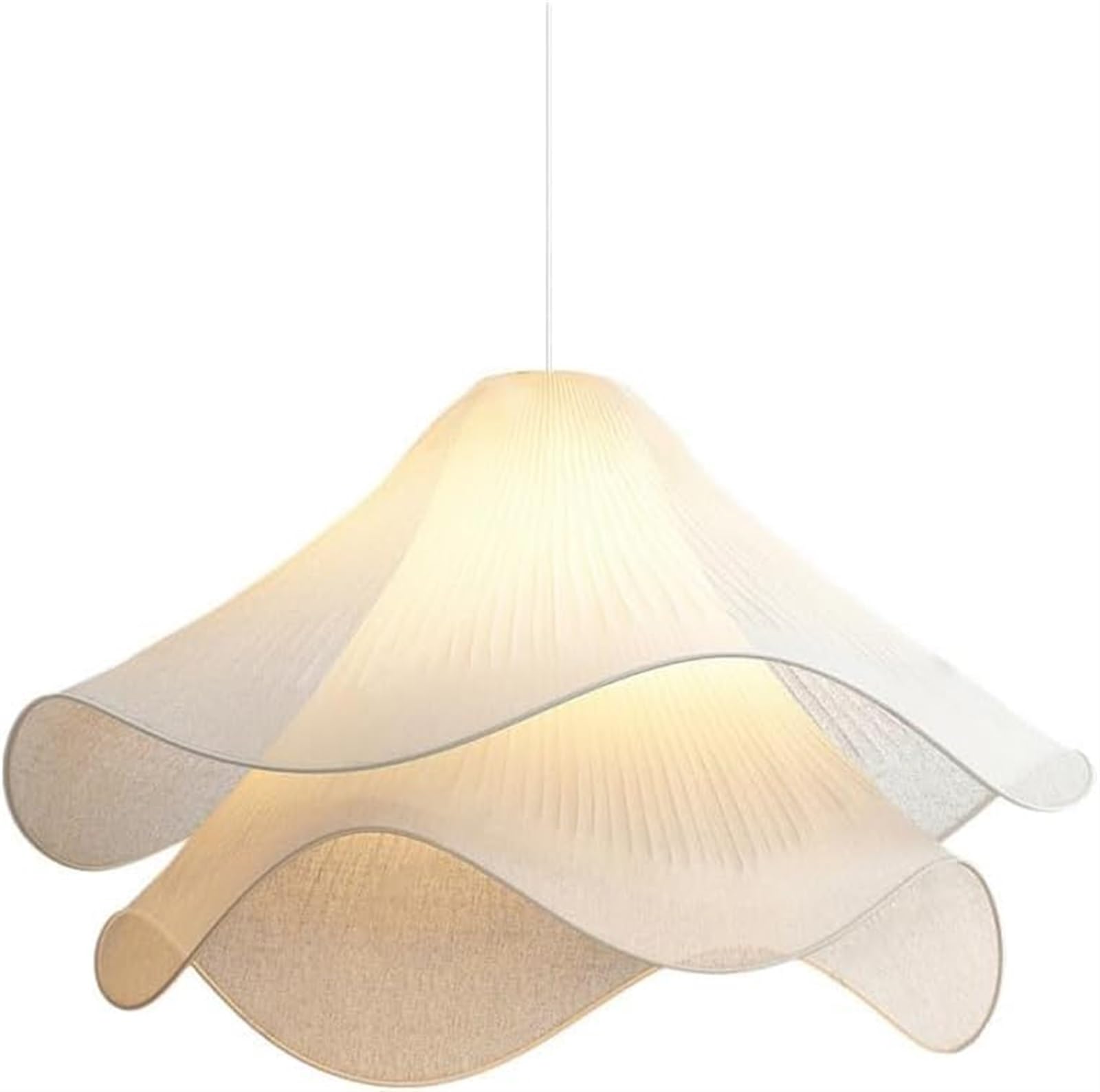 Nowoczesna lampa wisząca LED w stylu wiejskim, kremowa tkanina płatkowa, ciepła i romantyczna, do wnętrz, salonu, jadalni, sypialni, kuchni, restauracji i