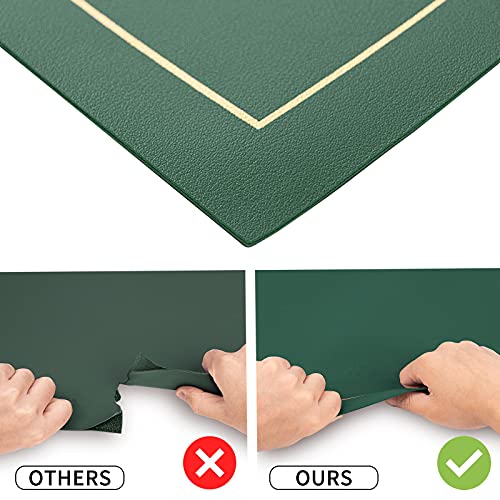 Mivcinn Placemats and Coaster Sets 6 Table Mats PU Leather Heat Resistant Not Rolled 41x31cm Dinner Table Mats Green for Kitchen Indoor Outdoor Dining Table Restaurant - Cosy Home Interiors Mivcinn Placemats and Coaster Sets 6 Table Mats PU Leather Heat Resistant Not Rolled 41x31cm Dinner Table Mats Green for Kitchen Indoor Outdoor Dining Table Restaurant - Image 6