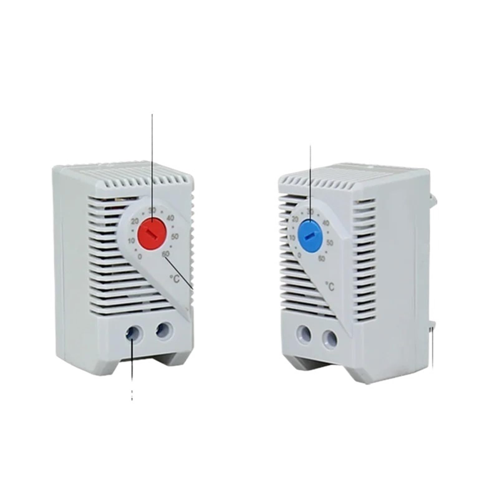 2 pezzi KTS011 KTO011 0-60'C Termostato for armadio meccanico Regolatore di temperatura Termoregolatore(KTO011(NC))