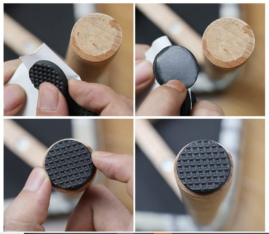Prostuff.in Furniture Pads Kit || Round Rubber Floor Protector Non Slip Furniture Pads Sofa Bed, Dining Table,Dining Chairs Balance Pad Noise Insulation Pad,2.5 CM, Black, 18 Pcs