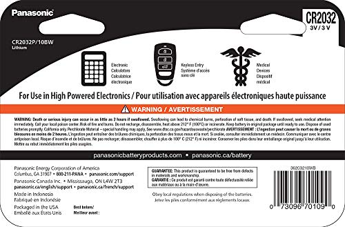 Panasonic CR2032 Batteries 10 Pack - Image 3