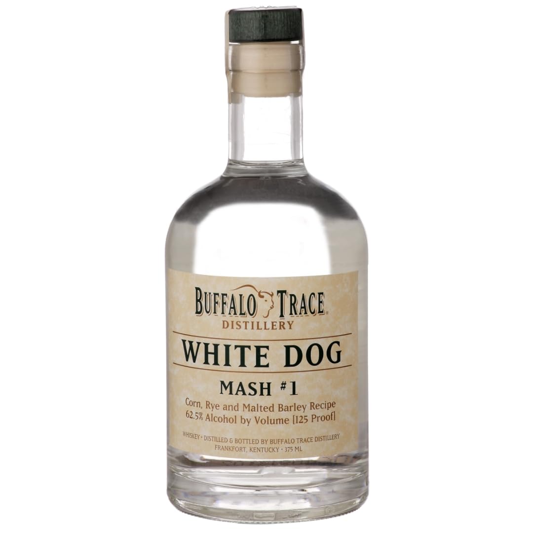 Buffalo Trace White Dog Mash No.1, 375ml, 62.5% ABV, White Blended Whiskey, Traditional Kentucky Recipe, Un-Aged Distillate with a Hint of Sweet Corn, Ideal for a Whiskey Sour, Whisky Gift Idea