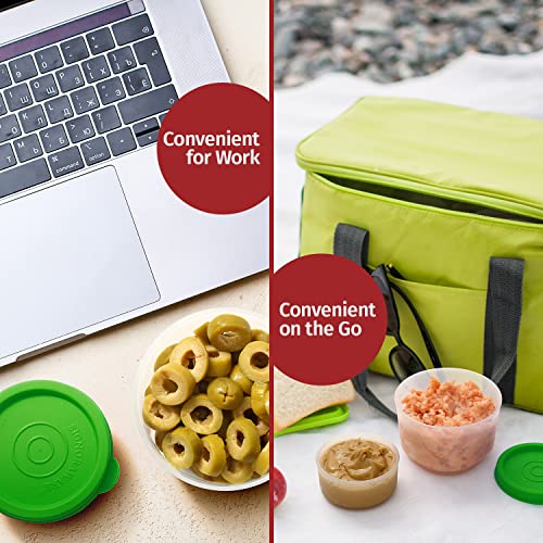 Image of Signoraware Mini Mate BPA Free Plastic Containers Set (70ml x 8 | Set of 8 | Green)