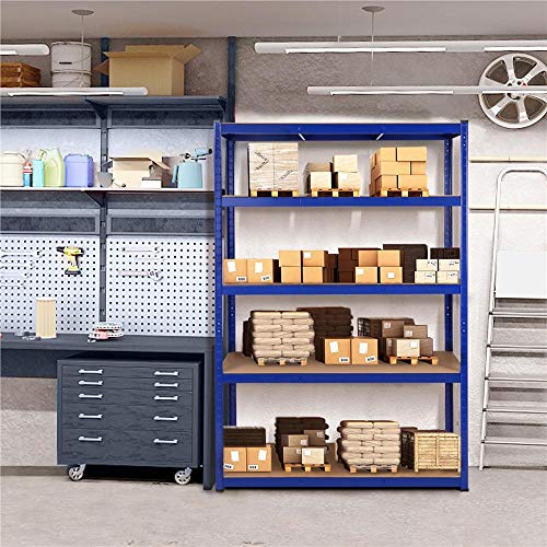 Yaheetech 3X Schwerlastregal 180x120x60cm Regal Lagerregal 5 MDF-Platten Kellerregal Steckregal Werkstattregal 875kg – Bild 6