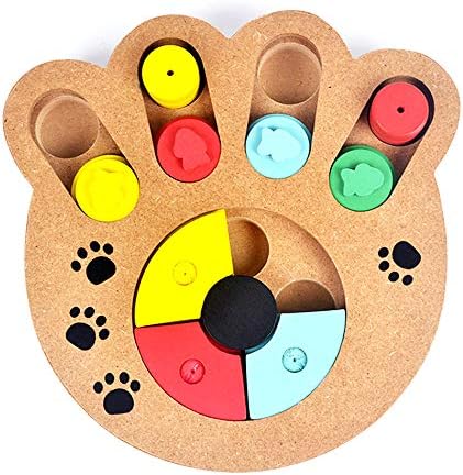 Andiker Shuffle Bone Puzzle Toy,Intelligence Training Feeder Dispenser, Pet Puzzle Treat Toy Can Improve Dog's Intelligence(Claw)