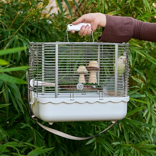 image for YOOSO WING Bird Carrier Travel Cage, Durable Portable Stainless Steel 