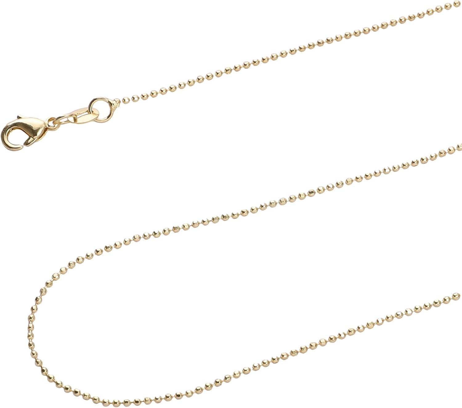 BEADIA Gold-Plated Bead Chains Necklace 45cm 4pcs with Lobster Clasp for DIY Jewelry Making Findings - Image 5