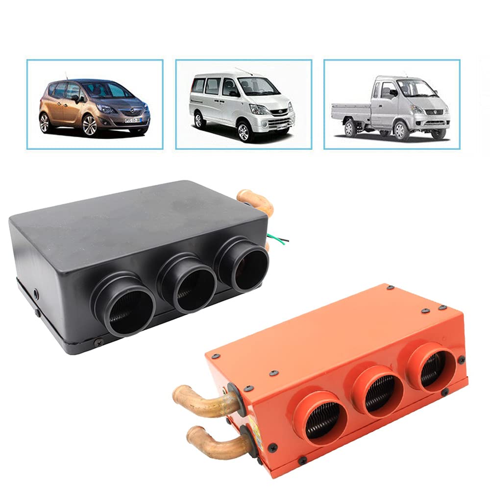 Calefactor para coche, 12 V 500 W, descongelador para coche, 3 orificios, portátil, calentamiento rápido para invierno, elimina la escarcha, bajo nivel de ruido, negro (integración de calor y frío).
