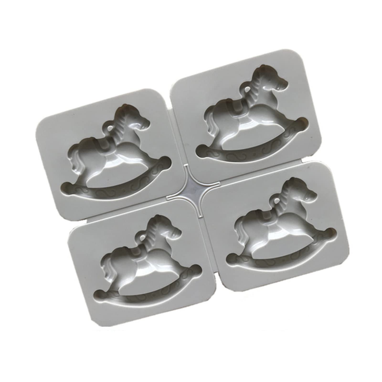 Alksubbm 4x Silicone Fondant Horse Mold Chocolate Sugar Craft Resin Baking Supplies Sugarcraft