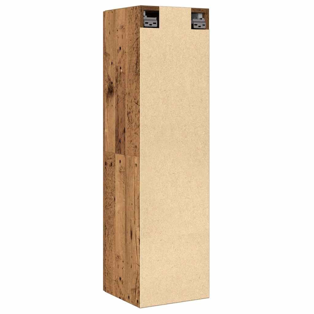 Mueble de TV colgante de aglomerado, 30 x 110 cm, moderno, montado en la pared, con gran espacio de almacenamiento, puerta montada a la izquierda o a la derecha.