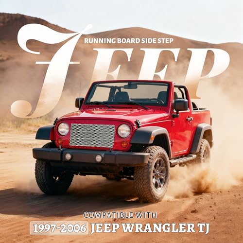 Estribos laterales ALMULOO para Jeep Wrangler TJ 1997-2006 miniatura 2