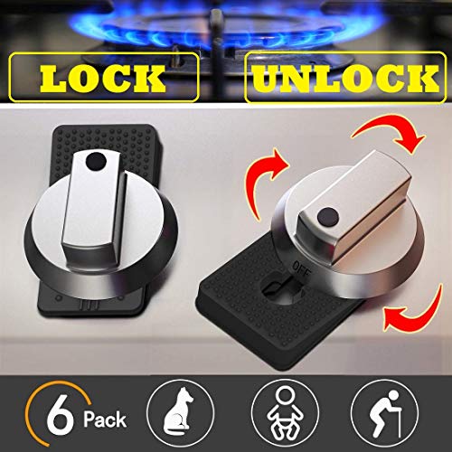image for aukfa Baby Safety Gas Stove Knob Locks - Childproof and Pet Kitchen Ov