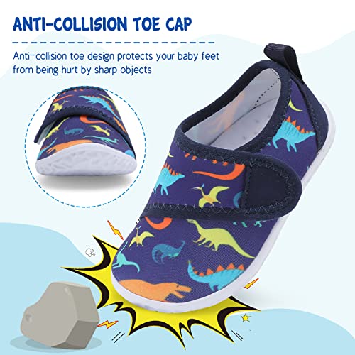 Image of LeIsfIt Toddler Water Shoes Boys Girls Barefoot Aqua Socks Kids Breathable Quick-Dry Swim Shoes for Beach Pool Surf