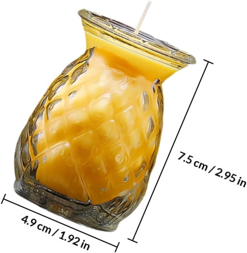 2pcs Pineapple Shape Butter Lamp for Buddha Hall Decorative Ghee Lamp Unique Home Decor Fine Craftsmanship for Temples and Meditation Spaces Yellow