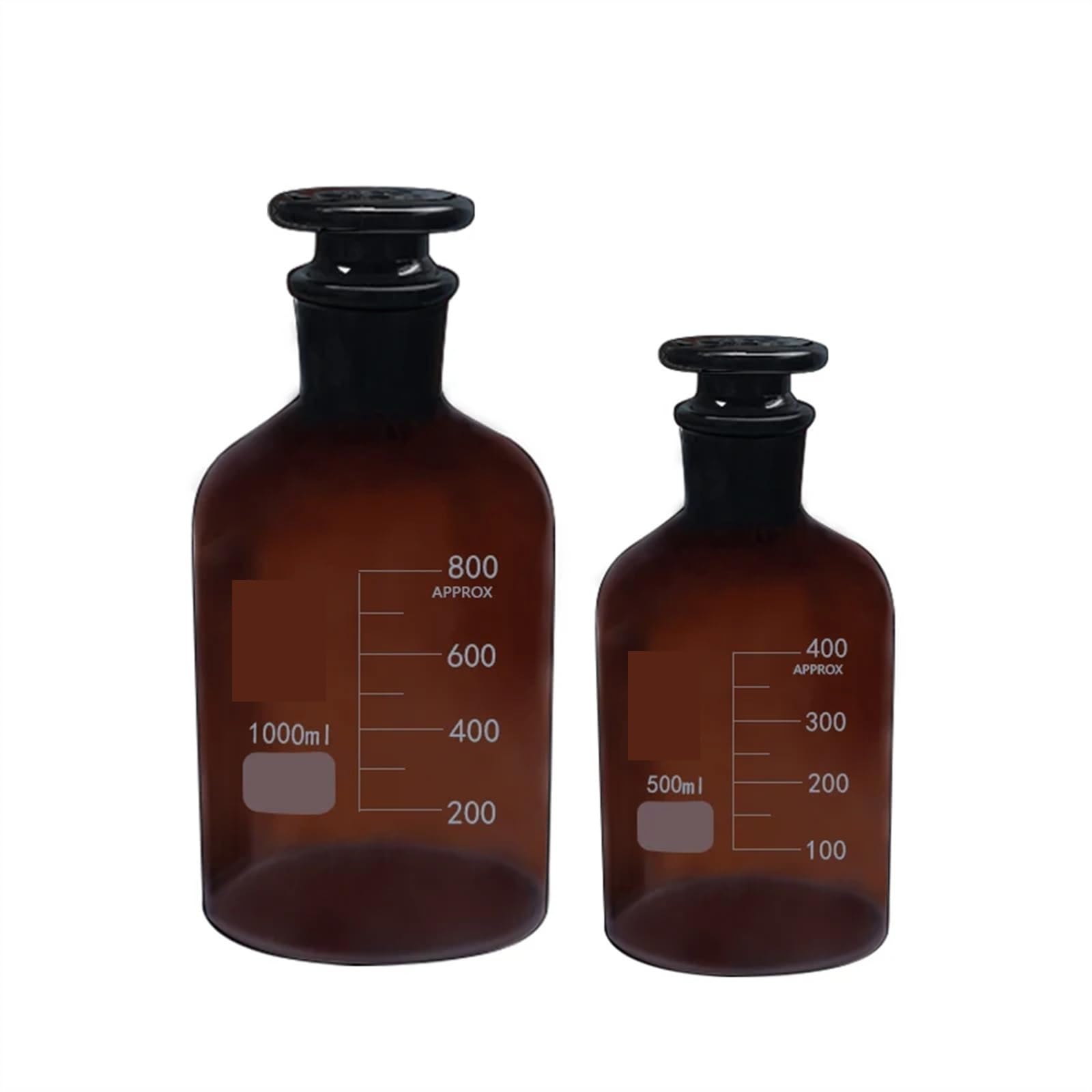Butelka z odczynnikiem laboratoryjnym, mała, brązowa, z matowym szkłem, różne rozmiary, opakowanie 11 sztuk(60mlx2pcs)