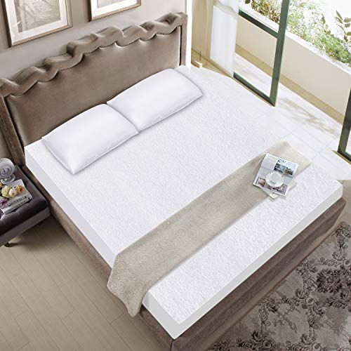 Protector de colchón matrimonial impermeable bambú anti derrames 8