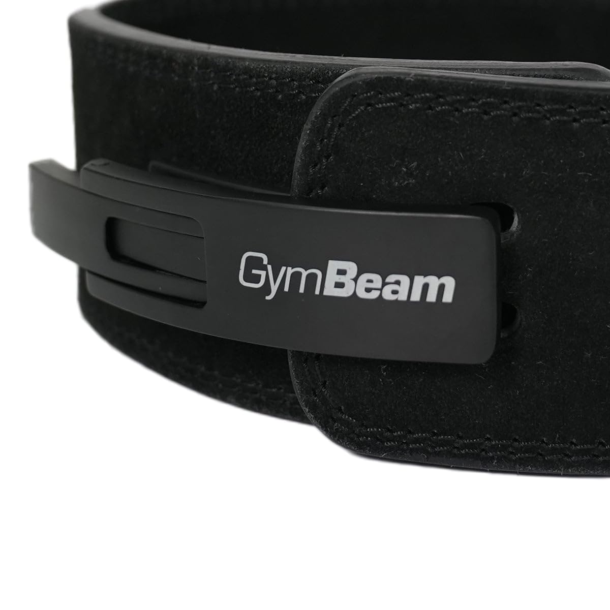 GymBeam Cintura da Powerlifting Lever - Cintura in Vera Pelle a 4 Strati per Sollevamento Pesi - Supporto Lombare per Squat, Stacco da Terra e Bodybuilding