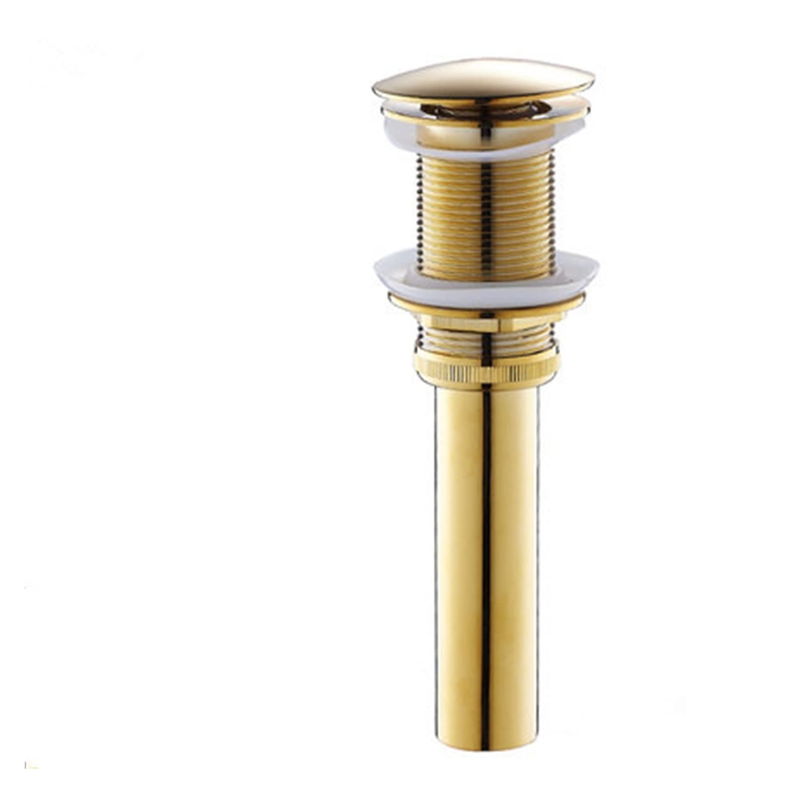 Mooilko Without Overflow Basin Faucet Gold Bathroom Mixer Tap Rose Gold Wash Faucet Nickel Lavotory Faucet Brass Hot And Cold Waterfall Faucet Easy To Install(Without Overflow)