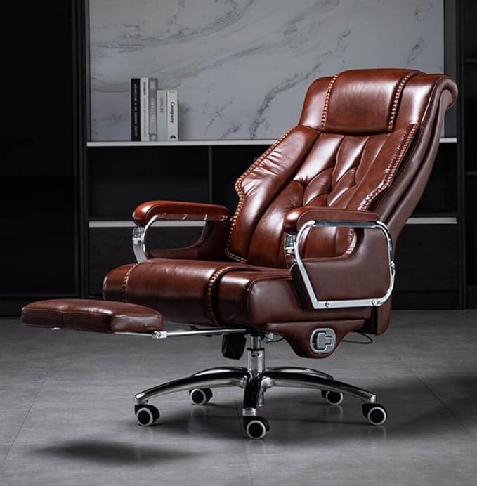 Lakdi furniture cum | Massage Director Chair | High-back | Plain support | Footrest | Recliner | Adjustable height | Royal look with superior comfort | 360swivel | Tilt | Perfect for office Lakdi furniture cum | Massage Director Chair | High-back | Plain support | Footrest | Recliner | Adjustable height | Royal look with superior comfort | 360swivel | Tilt | Perfect for office