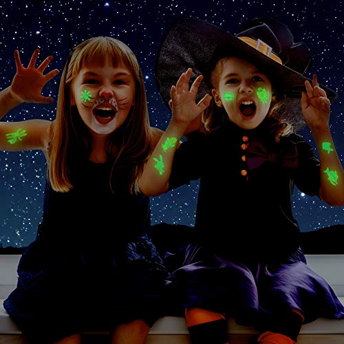 600 Pieces Glow In The Dark Temporary Tattoos For Kids Waterproof Luminous Tattoo Sticker Glow Mixed Style Cartoon Tattoo Unicorn Dinosaur Mermaid Animal Fake Tattoo Stickers 40 Sheets (Vivid Style) #TOP4