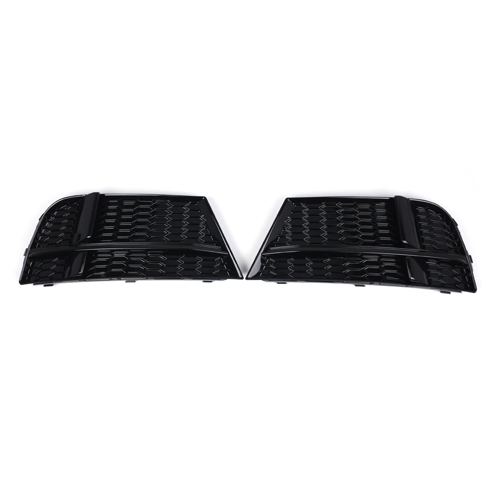 Parrilla de bisel luz antiniebla L/R compatible con AUDI A3 8V S-LINE SEDAN SPORTBACK CONVERTIBLE 17-19 Reemplace la cubierta rejilla del parachoques delantero(1Pair)