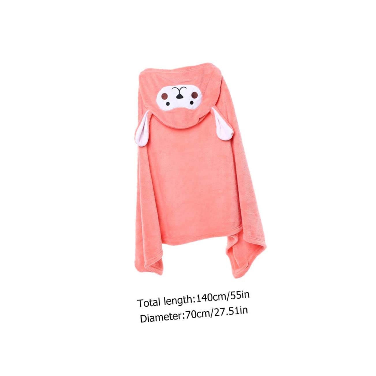 SUPVOX Kids Hooded Bath Towel Poncho Child Bathing Blanket Adorable Cartoon Pattern