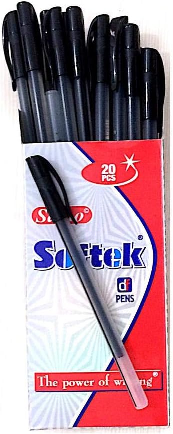 Saino Softek Black Pens Pack of 60 Pens