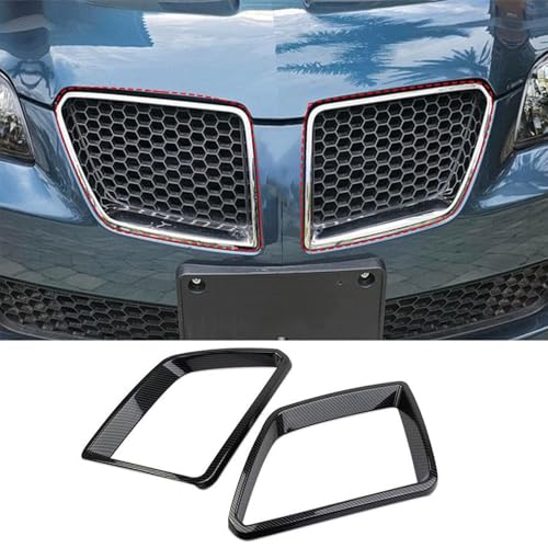 Image of Car Front Bumper Grille Cover Trim Compatible with Pontiac G8 08-09 /Holden Commodore 06-12 ABS Front Grille Accent Trim Cover Front Grille Bumper Grill Inserts protective Accessories (Carbon fiber)