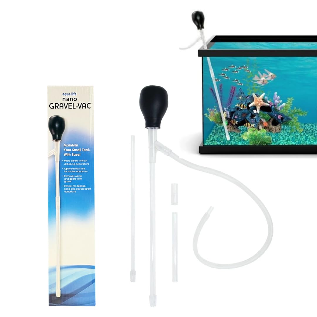 VAYINATO® AquaLife Mini Vaccum Gravel Cleaner for Nano Fish Tank and Bowl | Helps to Remove Waste and Debris from Aquarium Fish Tank Gravel Without Distrubing The Decoration by Petzlifeworld (B0CBXVT6X6) Amazon Price History, Amazon Price Tracker