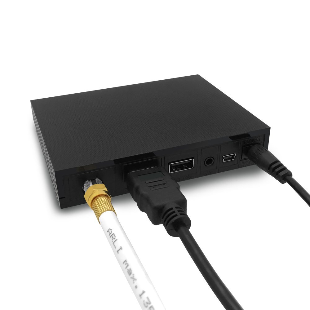 ARLI Digital Sat Anlage 60 cm Spiegel inkl. AH1 HD Receiver + Single LNB + 10 m Koax Kabel + 2 F-Stecker vergoldet Camping Antenne