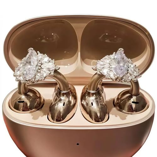 Butterfly Rhinestone Headphone Charms, Rhinestone for Clip on Earbuds Open Ear Jewelry Elegant Detachable DIY Crystal Decorative