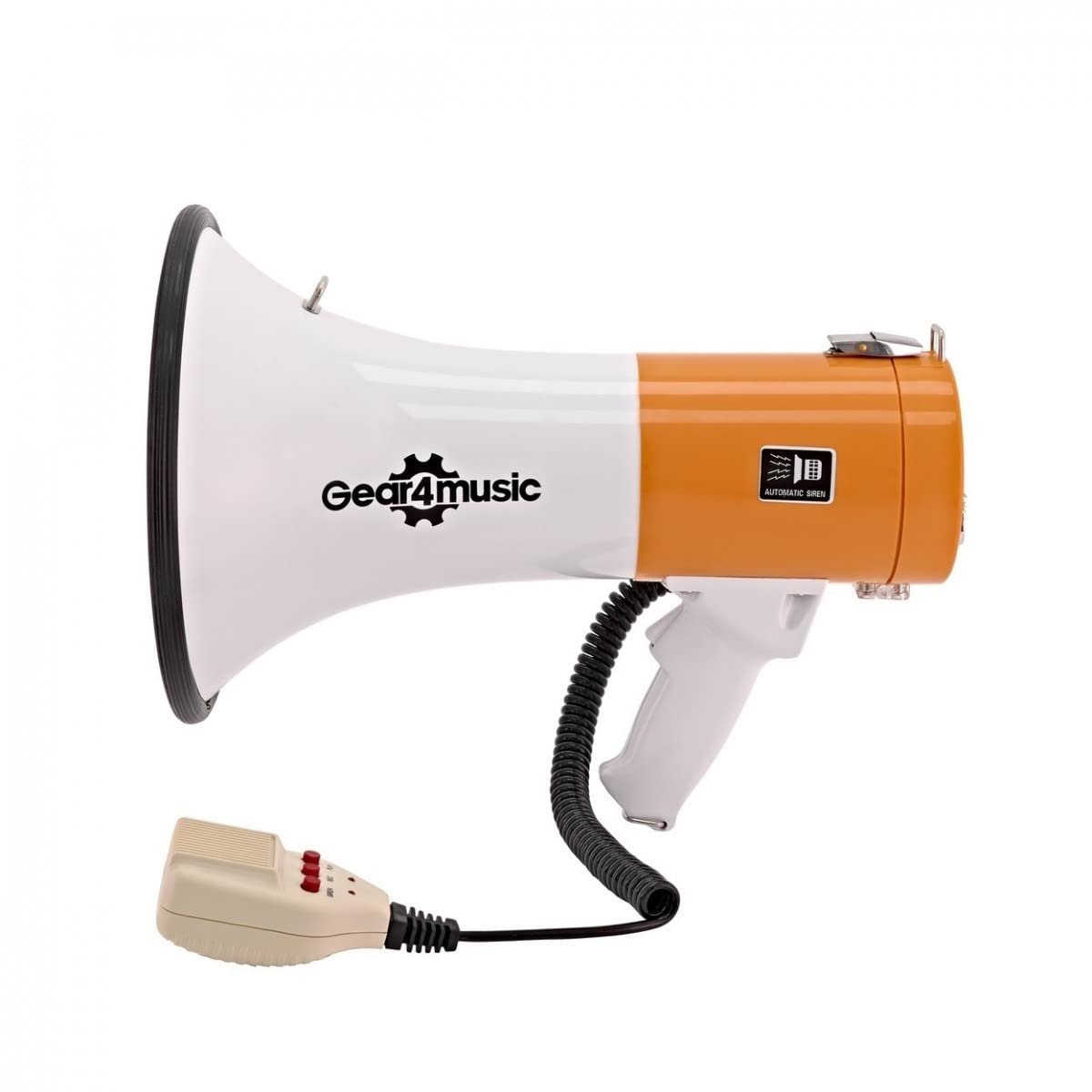 Gear4music Haut-Parleur mégaphone avec Micro et sirène 30W