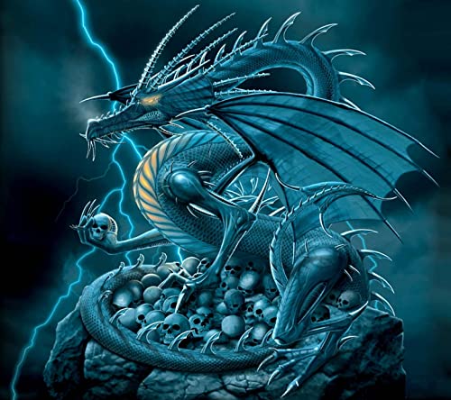 Pintura de mampostería 5D dragón DIY 5D Kit de pintura de diamantes arte de pintura de diamantes para la decoración de la pared del hogar (50x40cm) pintura digital para niños Cover