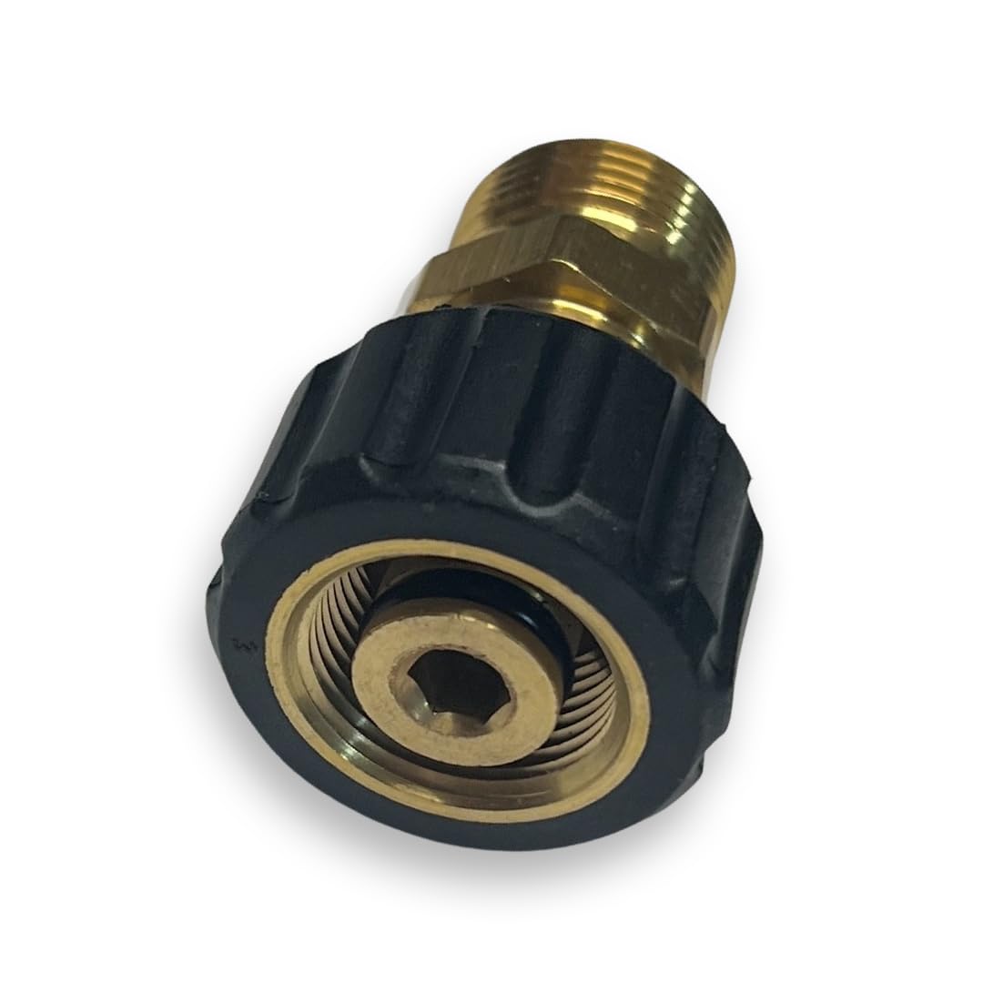 M&M Smartek Adapter M22 AG na M21 IG narzuta/kompatybilny z wężem Kärcher na urządzenia wysokociśnieniowe WAP Alto