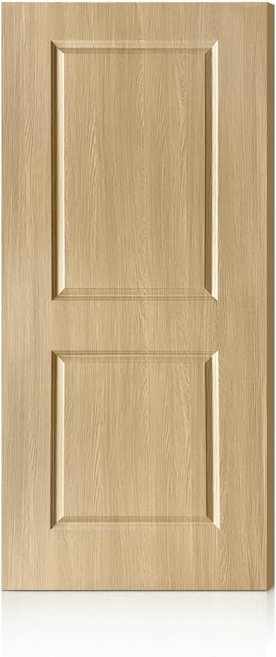 36 in. x 88 in. 2 Panel Hollow Core Oak Finished PVC Composite Interior Door Slab 88X36 Oak