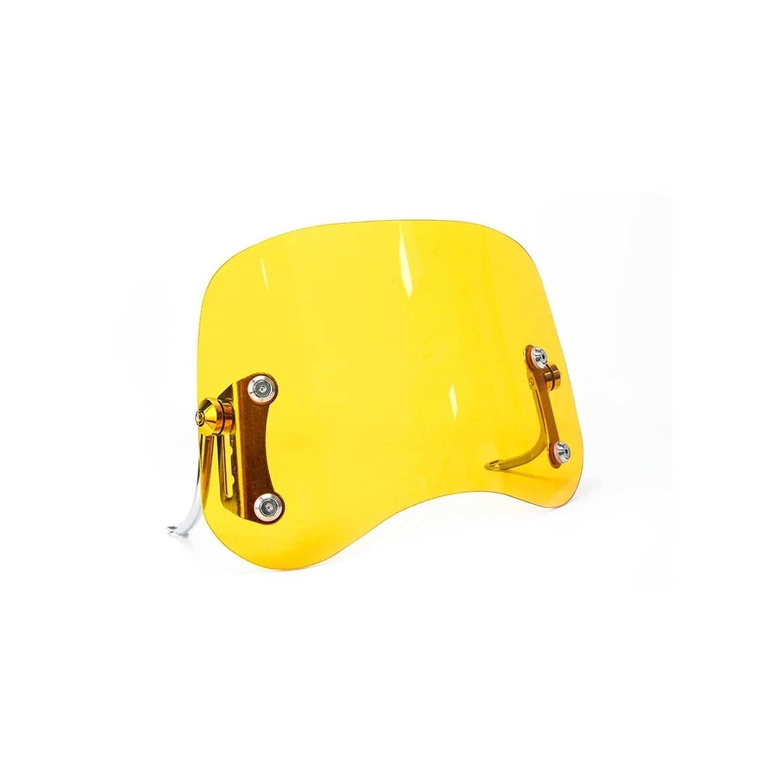 Parabrezza For Ciclomotori Parabrezza For Moto Parabrezza For Scooter Deflettore Antivento Schermo Antigraffio Trasparente/Nero/Giallo Universale(YELLOW)