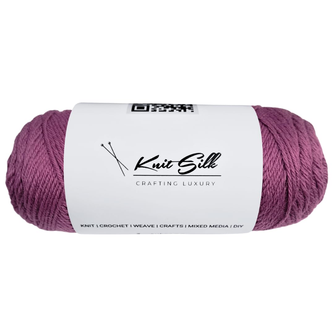 Knitsilk 100% Merino Wool Yarn | 200+ Yards| 100gx2 Count |200 Grams |Handcrafted Material for Knitting, Crocheting & Weaving| Pack of 2