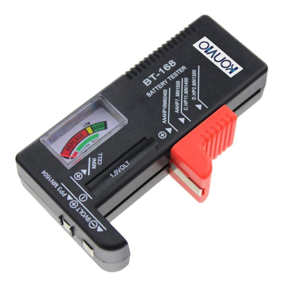 See full amazon price history chart for Konvio Battery Tester (Checker) for AA/AAA/C/D/9-volt 1.5V Rectangular and Button Cell Batteries Konvio Battery Tester (Checker) for AA/AAA/C/D/9-volt 1.5V Rectangular and Button Cell Batteries (B09YH84L1C) Amazon Price History, Amazon Price Tracker