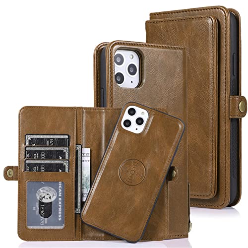 Étui en cuir amovible pour iPhone XR X 7 8, housse portefeuille à clapet avec stand