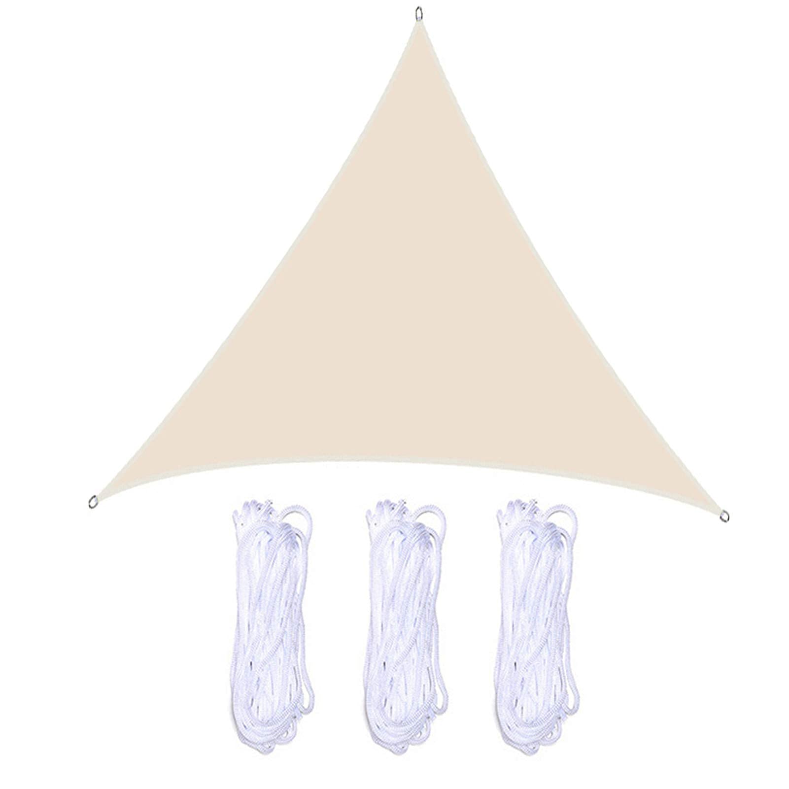 Sonnensegel mit D-Haken, dreieckiges, atmungsaktives, wasserdichtes HDPE-Sonnenschutz-Markisendach für den Außenbereich, Garten, Terrasse, Hof, Terrasse, Party, UV-Schutz