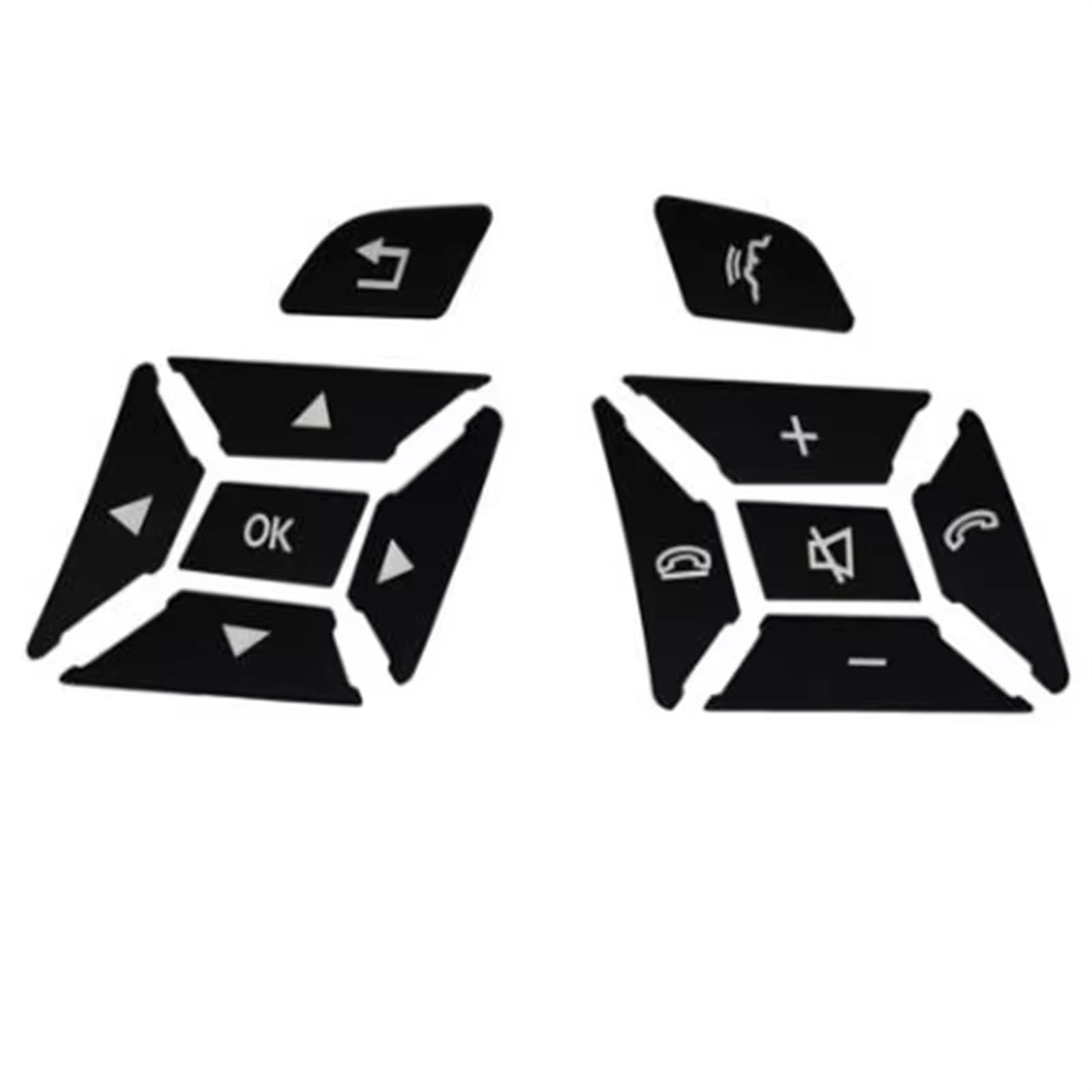 Button Repair Sticker Compatible with Benz for ML W166 ML250 ML350 ML400 ML500 ML550 ML63 for AMG 2012-2015 Black Steering Wheel Button Switch Trim Cover Sticker