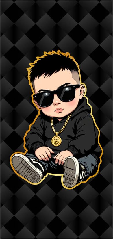 Image of Premium Car Pillar Self-Adhesive Printed Vinyl Sticker, Cool Boy Design, Vehicle Exterior Decor DIY Decal Accessory (a)