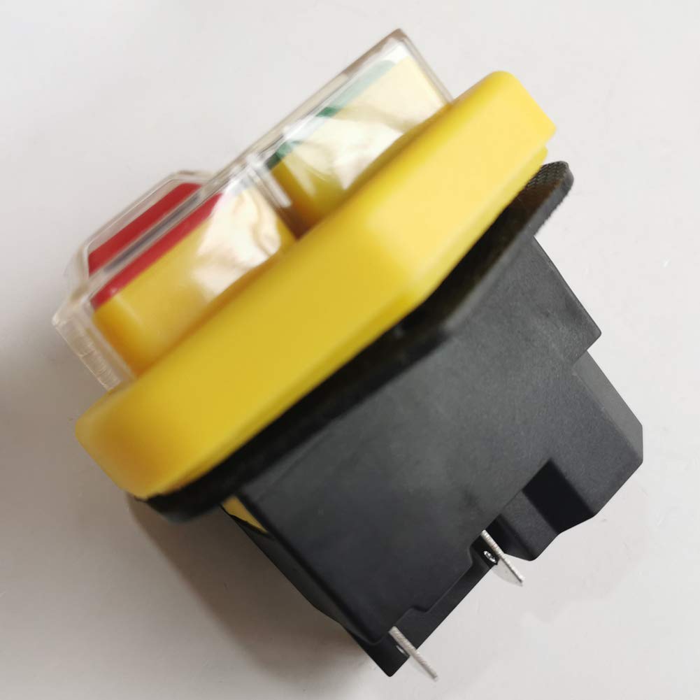 KEDU KJD17B - Interruttore elettromagnetico industriale a 4 poli, strumenti elettrici ON-AUS, interruttore a pulsante per sega, smerigliatrice, macchine utensili attrezzature 250 V 220-240 V