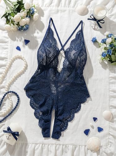 Image of Avidlove Sexy Lingerie for Women Lace Teddy Lingerie One Piece Lingerie Bodysuit