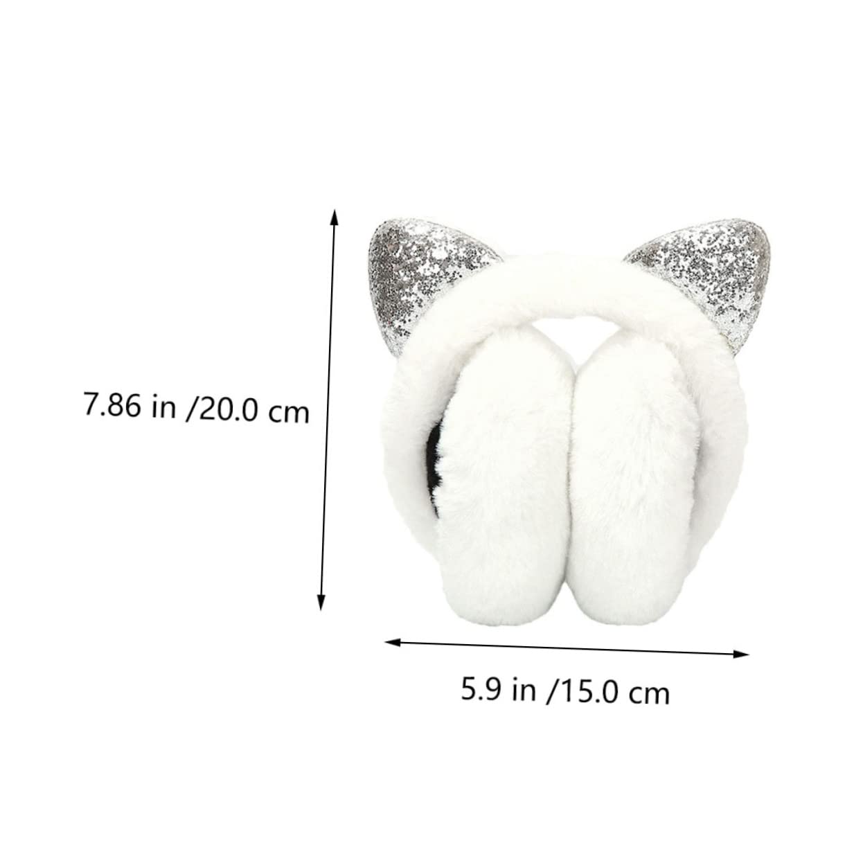 BESTYASH Girl Ear Warm Adorable Ear Muff Foldable Sequin Earmuff Protective Ear Warmer Comfortable
