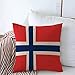 Kwadratowe poszewki na poduszki oryginalna prosta koncepcja norweska izolowane znaki symbole region Europy symbol UE edukacja znak Oslo poszewka na poduszkę miękka dekoracja poszewka na poduszkę na sofę krzesło kanapę 45 x 45 cm