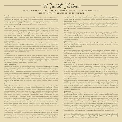 Alpi Nature Tee Adventskalender 2025, Weihnachts Teekalender, 24 Gläser mit Schwarztee, Grüntee, Früchtetee und Kräutertee, Weihnachtskalender 2025, Tee Geschenkset