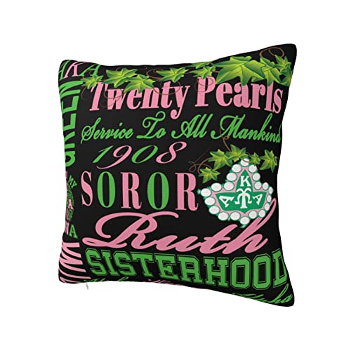 Square Decorative Pillowcases Pillow Cover for Bed Sofa Couch Cartoon Pillow Case with Zipper Girls Wife Women Gifts Home Decor A-28 22