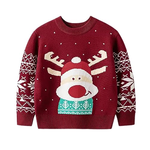 Children's Sweater Boy Christmas Pullover Round Neck Sweater Girl Sweatshirt Children's Sweater